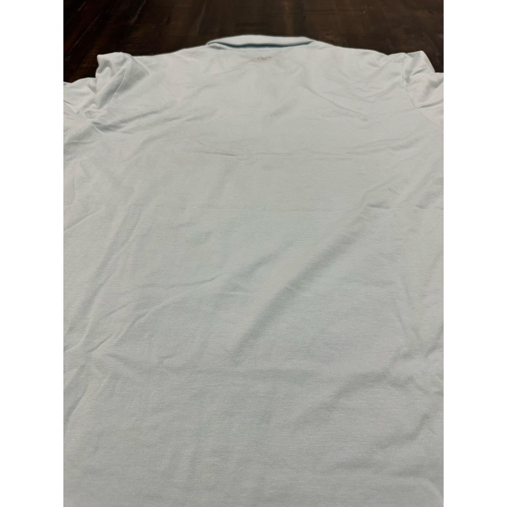 Live Forever Golf Polo Shirt Mens Large Blue Solid Performance Stretch Jersey - Picture 8 of 10